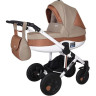 Коляска детская одноместная 2 в 1 SIGER Marco, бежевый/т.кирпичный KLS0022